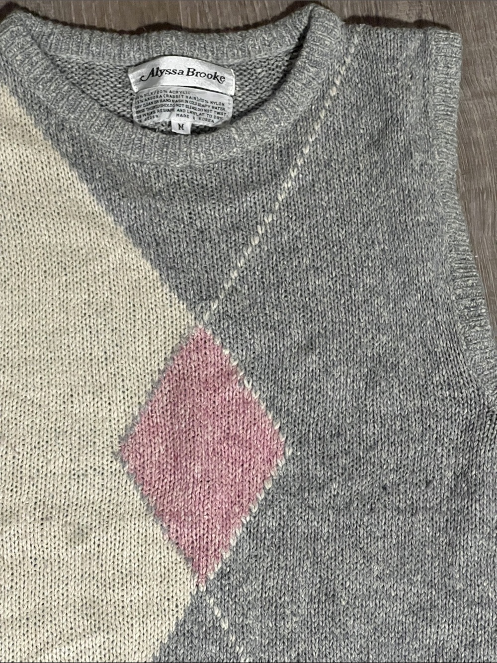 Vintage Alyssa Brooke Silk Sweater Vest - Picture 2 of 2